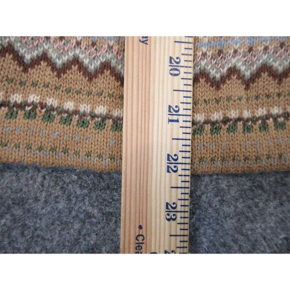 Lauren Ralph Lauren Sweater Womens Small Beige Fair Isle Nordic Cardigan - Picture 4 of 9